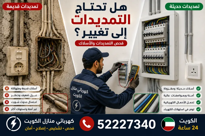 متى تحتاج إلى تغيير تمديدات الكهرباء في المنزل؟