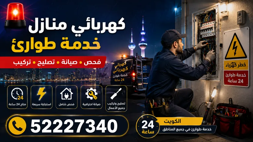 خدمة كهربائي منازل طوارئ في جابر العلي